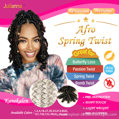 Julianna Ghana 16 Inch Bug Suppliers For Springy Twist Hair Orange Springy Afro Twist Hair